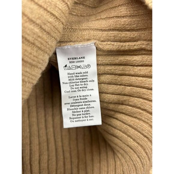 Everlane Women's Medium Cashmere & Wool Blend Turtleneck Sweater Camel Tan - Picture 11 of 11
